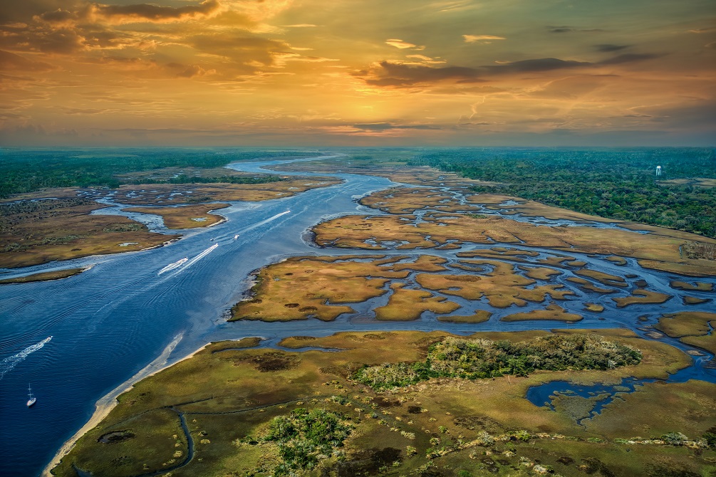 Intracoastal Waterway at Jacksonville Beach Florida