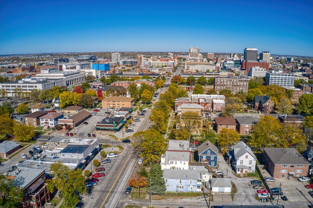 Lincoln in Nebraska in autumn